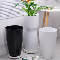Pots à fleurs en plastique modernes de haute qualité pour l'intérieur et l'extérieur, décoration de la maison, pots à bonsaï en plastique, grands pots à plantes