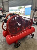 Compresseur d'air à piston portable YiBang 18,5 kW 3,5 m³/min 5 bars à double réservoir, refroidi par air, pour travaux routiers