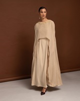 Abaya Kaftan Ouverte de Luxe 2026 Nouveau Modèle Abaya en Velours de Luxe Haute Qualité Design Aïd Ensemble Abaya Ramadan pour Femme Musulmane pour l'Aïd
