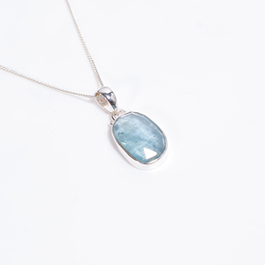 Paraiba Kyanite จี้เงินแท้925พลอยธรรมชาติเครื่องประดับที่มีคุณภาพสูงที่กำหนดเองขายส่งจี้ของขวัญ - Product Image 1