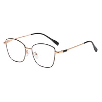 Nuevas gafas ópticas cuadradas de Metal de moda para hombres y mujeres Gafas de luz anti-azules para computadora de radiación Marco óptico