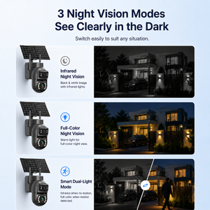 Caméra solaire PTZ 4G Wistino 365 jours avec zoom 36x pour la sécurité des routes et des terres agricoles rurales, recharge solaire haute efficacité, caméra CCTV extérieure - Product Image 3
