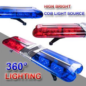 47 pulgadas 12V 260W rojo azul emergencia LED advertencia Barra de luces barras de luz con amplificador de altavoz incorporado y Sirena - Product Image 5