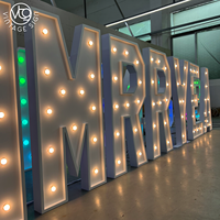 Lettres lumineuses blanches personnalisées, grandes lettres LED lumineuses pour la décoration de mariage et de fête