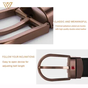 Top Quality Leather Belt Men's Smooth Buckle Casual Buckle Belt Business Trend Young Men's Genuine Leather Belt