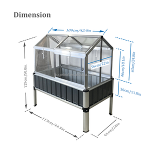 Serre rectangulaire résistante aux intempéries en acier galvanisé avec couverture en polycarbonate pour légumes - Product Image 4