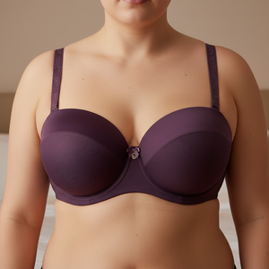 Reggiseno YF330D Plus Size a Prezzo di Fabbrica, Comodo e Traspirante con Strass e Ferretto, Push-up, Intimo Femminile per Uso Quotidiano - Product Image 1