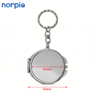 Mini Espejo Llavero Compacto para Sublimación, Diseño Personalizado, Espejo Redondo en Blanco para Llavero - Product Image 3