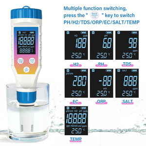 Độ chính xác cao chất lượng nước Tester 7-in-1 đa chức năng <span class=keywords><strong>Ph</strong></span>/H2/ORP/Tds/Ec/muối/Temp Hydrogen Meter cho nước uống - Product Image 4