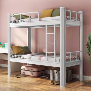 Cama Literas de Acero con Barandilla de Alta Resistencia para Dormitorio Universitario, Cama Doble de Metal sin Pintar para Adolescentes - Product Image 5