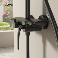 Système de douche de luxe SAMTOU en laiton avec cartouche céramique, robinet réglable à débit contrôlé pour salle de bain de villa