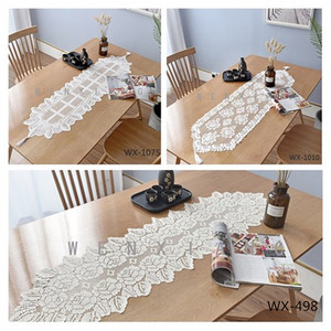 European Style Hollow Lace Table Runner 33X114cm White Washable Home Decoration - Product Image 5