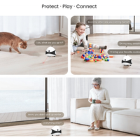 Jouet pour chat interactif intelligent, robotique, avec caméra IP sans fil HD WiFi 360°, application intelligente, écologique et éducatif