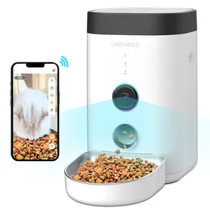 Dispenser di cibo per animali domestici Video per visione notturna di alta qualità capacità 3.6L alimentatore automatico per animali domestici Smart Cam WIFI con interazione vocale