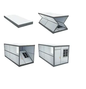 Portable prefab durable modular folding 3 bedroom kitchen container houses foldable
