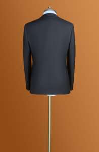 606สูททำงานผู้ชายผ้าขนสัตว์100% ชุดสูทผ้าใบสีดำครึ่งตัวสไตล์อิตาลีแจ็คเก็ตแนวธุรกิจ - Product Image 2