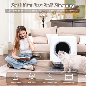 8L Automatic Litter Box Fully Enclosed Toilet <b>Electronic</b> Pet <b>Smart</b> Bedpan With Poop Bags Supplies - Product Image 2