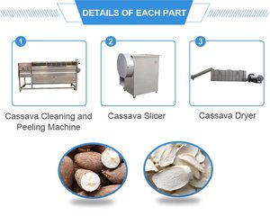 Dây chuyền chế biến sắn tự động 1000kg dây chuyền sản xuất bột sắn sắn rửa lột cắt máy sấy - Product Image 6