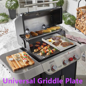 GS-1008 Plaque de cuisson premium 40x30cm, spatule de barbecue en acier inoxydable avec manche en plastique, taille universelle pour grils au charbon et au <span class=keywords><strong>gaz</strong></span> - Product Image 6