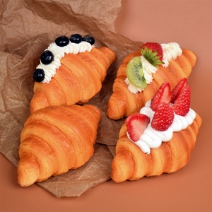 1pc, PU ,6.57inch High Simulation Croissant Bread, Fake European Soda Bread, Food <b>Toys</b> ,Model Window Display Decor - Product Image 1