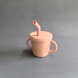 Niños alimentación impermeable Sippy tazas lavables silicona Acero inoxidable bebé botellas de agua con pajita - Product Image 6