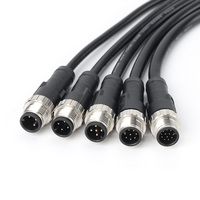 Cable impermeable M12, código A, para conexiones de sensores industriales, núcleo 2-17, arnés detector de metales para exteriores