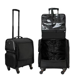 Valise de voyage professionnelle Valise luxueuse en nylon noir Bagages spéciaux de maquilleur - Product Image 2