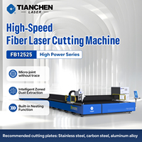 Machine de découpe laser à fibre haute vitesse TIANCHEN FB12525 pour acier inoxydable, acier au carbone, aluminium, tôles métalliques, découpeuse laser CNC 12525
