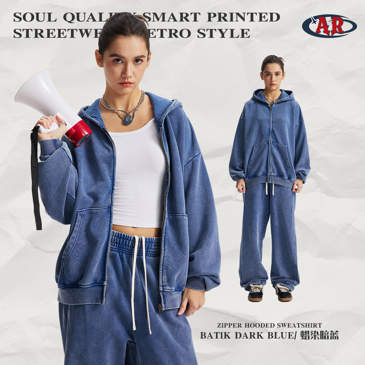 Sweat F06-Batik Bleu Foncé