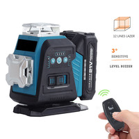 Niveau laser à batterie lithium 21V, niveau haute visibilité 16 lignes pour la construction