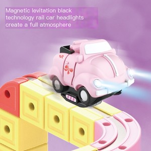 Nouveau Jouet Magique : Circuit Électronique pour Voiture, Ensemble <span class=keywords><strong>de</strong></span> Construction 3D DIY, <span class=keywords><strong>Train</strong></span> sur Piste, Blocs <span class=keywords><strong>de</strong></span> Construction Roses pour Enfants - Product Image 1
