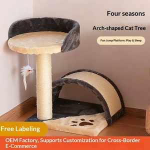 Árbol para Gatos con Poste Rascador Integrado, Nido para Gatos, Área Pequeña, Tabla Rascadora de Sisal Resistente al Desgaste - Product Image 5