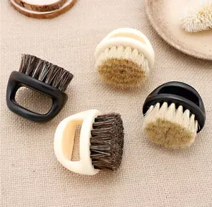 Escova de barbear para homens, escova de cabelo de nylon fácil de limpar, para barbear, para salão profissional, para barba pequena e dedo