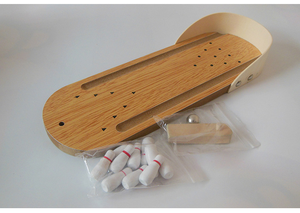 Juego de Mesa de Bolos Portátil Mini, Juguetes Educativos de Madera para Niños - Product Image 2
