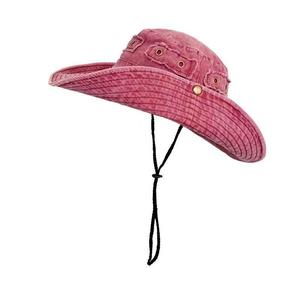 Sombrero de Pescador de Mezclilla Lavada, Ala Ancha, Unisex, Protección Solar para Verano, Pesca y Senderismo - Product Image 5