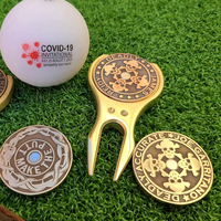 Outil de marquage de balle de Golf personnalisé en aluminium, laiton, titane, acier inoxydable