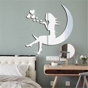 Romantic Moon Goddess Love <b>Acrylic</b> <b>Mirror</b> Sticker New Arrival Home Wall Decals for Valentine's Day Cartoon Art Style - Product Image 4
