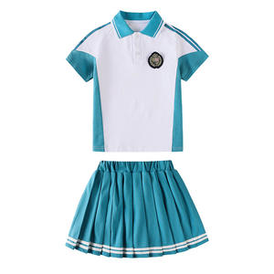 Tenues de maternelle et uniformes d'école primaire de la marque anglaise JM, Nouveautés <span class=keywords><strong>été</strong></span> <span class=keywords><strong>2022</strong></span>, 100% coton, sport, logo personnalisé, pour enfants - Product Image 1