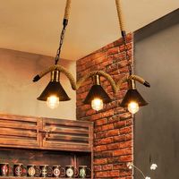 Lustre multi-têtes réglable en hauteur, style industriel rétro américain, créatif et personnalisé, pour bar, café, magasin de vêtements, restaurant