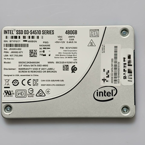 UCS-SD480G6I1X-EV / SSDSC2KB480G8K SSD รุ่น D3-S4510 ซีรีส์ 480GB TLC III 2.5 นิ้ว UCS-SD480G6I1X-EV / SSDSC2KB480G8K - Product Image 1