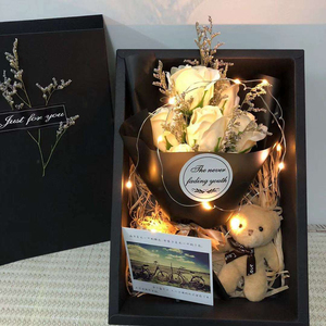 Luxury soap Flower bear bouquet with 7 flower roses Cute Bear Anniversary Wedding <b>Gift</b> <b>Box</b> Valentine's Day - Product Image 3
