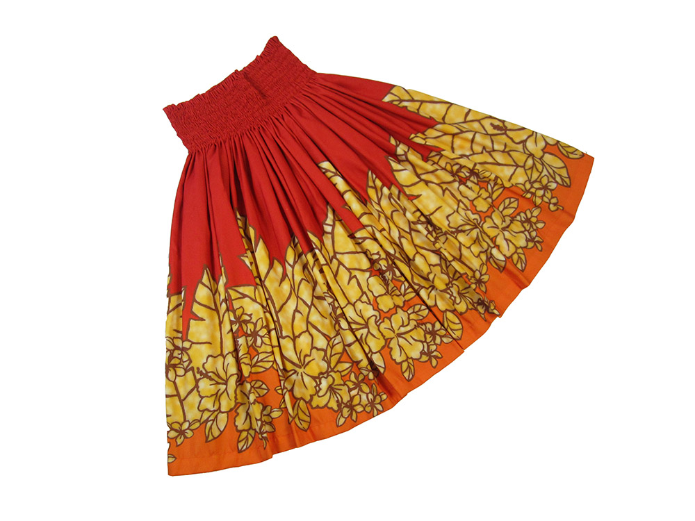 Wholesale HS00013 4 Colors Hula Pa'u Skirt with Floral Print