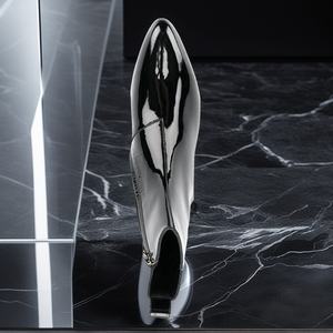 <span class=keywords><strong>Stivaletti</strong></span> <span class=keywords><strong>Chelsea</strong></span> da Uomo in Pelle, Scarpe Casual Formali in Pelle Verniciata - Product Image 3