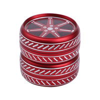 Mode Pneu Conception 63MM 4 Couches Coloré En Alliage D'aluminium Herb Grinder Mixte Couleur Fumer Accessoire Meuleuse