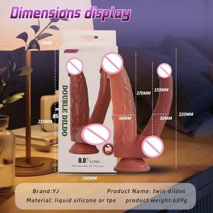 Flüssig-Silikon Dildo - Superweicher Simulationspenis Masturbator für Frauen Wasserdicht & Umweltfreundlich Tragbares Erwachsenenspielzeug Doppelset - Product Image 2