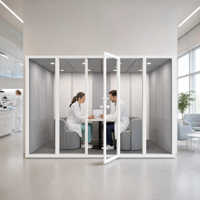 Cabine insonorisée pour la réduction du bruit, cabine acoustique industrielle, espace de concentration silencieux pour la communication dans un espace de travail bruyant