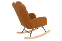 Fauteuil à bascule moderne nordique, décontracté, écologique, durable, avec base en bois massif pour salon, chambre à coucher, hôtel (3 ans