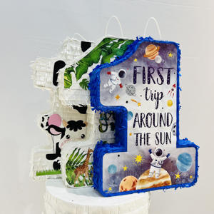 All'ingrosso numeri personalizzati uno Pinata nuovo Design Pinata di carta per bambini decorazioni per feste decorazioni natalizie - Product Image 5