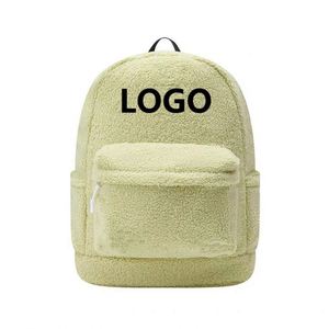 Hot Sale Personalized Embroidered Sherpa Soft Teddy Plush <b>Backpack</b> Soft Plush Fluffy Kids School <b>Backpack</b> - Product Image 1