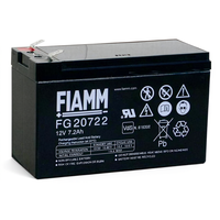 Batterie VRLA rechargeable Fiamm FG20722 12V 7.2Ah pour UPS, utilisation cyclique en veille, Italie